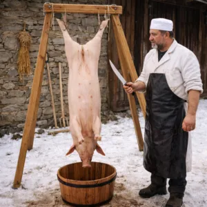 Aktivizace senioři s demencí – Zabíjačka: porážka prasete na zimním dvoře – Aktivizace senioři s demencí