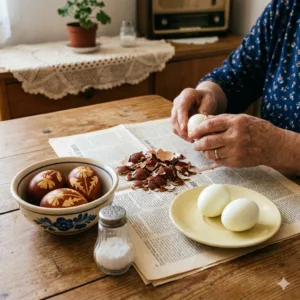 Aktivizace senioři s demencí – loupání vajec po Velikonocích při tréninku paměti – Aktivizace senioři s demencí